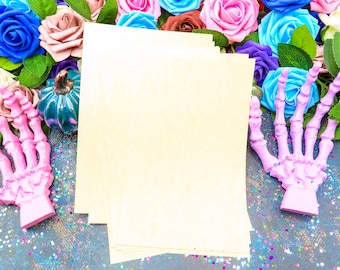 13 Pieces of Spell Writing Paper | Antique Style 'Parchment' Spell Paper | Ritual Paper | Intention Paper