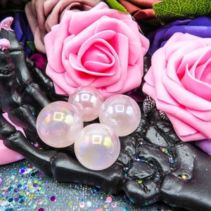 Angel Aura Rose Quartz Sphere | Self Love Crystal Ball | Witchy Home Decor bild 8