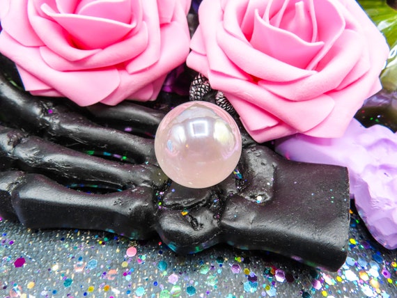 Angel Aura Rose Quartz Sphere | Self Love Crystal Ball | Witchy Home Decor