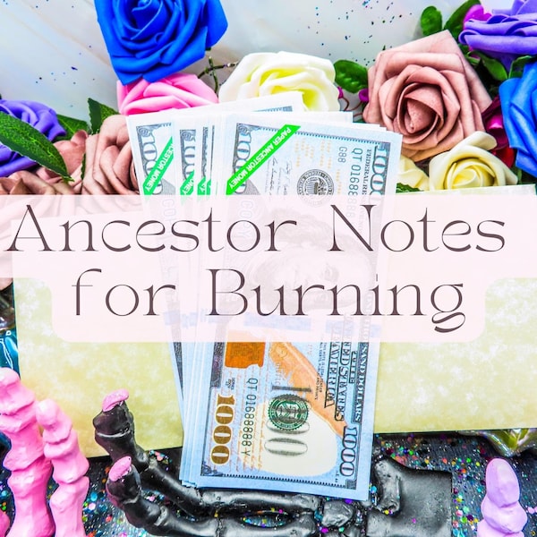 Ancestor Notes for Altar Offering | Spirit Money for Burning Ritual | Joss Paper