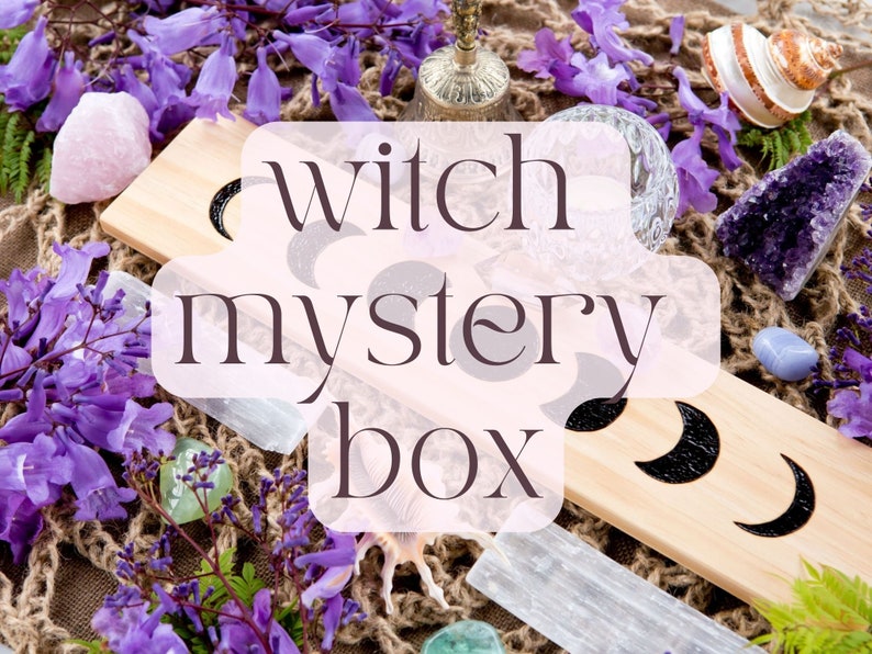 Small Witch Mystery Box Witchcraft Supplies Spiritual Altar Tools Divination Tools Mystery Crystal Box image 9