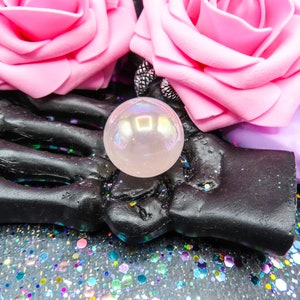 Angel Aura Rose Quartz Sphere | Self Love Crystal Ball | Witchy Home Decor bild 9