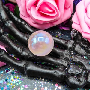 Angel Aura Rose Quartz Sphere | Self Love Crystal Ball | Witchy Home Decor Small