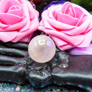 Angel Aura Rose Quartz Sphere | Self Love Crystal Ball | Witchy Home Decor Extra Large