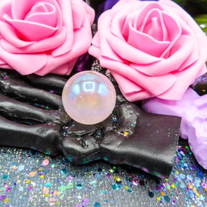 Angel Aura Rose Quartz Sphere | Self Love Crystal Ball | Witchy Home Decor bild 3