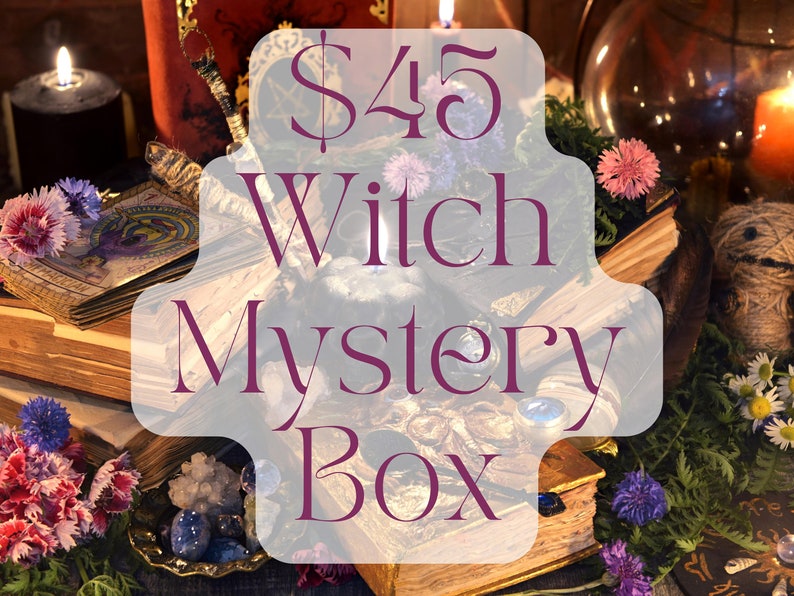 Small Witch Mystery Box Witchcraft Supplies Spiritual Altar Tools Divination Tools Mystery Crystal Box image 5