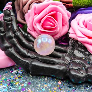 Angel Aura Rose Quartz Sphere | Self Love Crystal Ball | Witchy Home Decor Medium