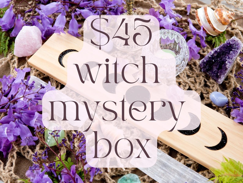 Small Witch Mystery Box Witchcraft Supplies Spiritual Altar Tools Divination Tools Mystery Crystal Box image 1