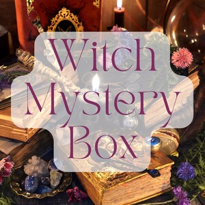 Small Witch Mystery Box Witchcraft Supplies Spiritual Altar Tools Divination Tools Mystery Crystal Box image 10