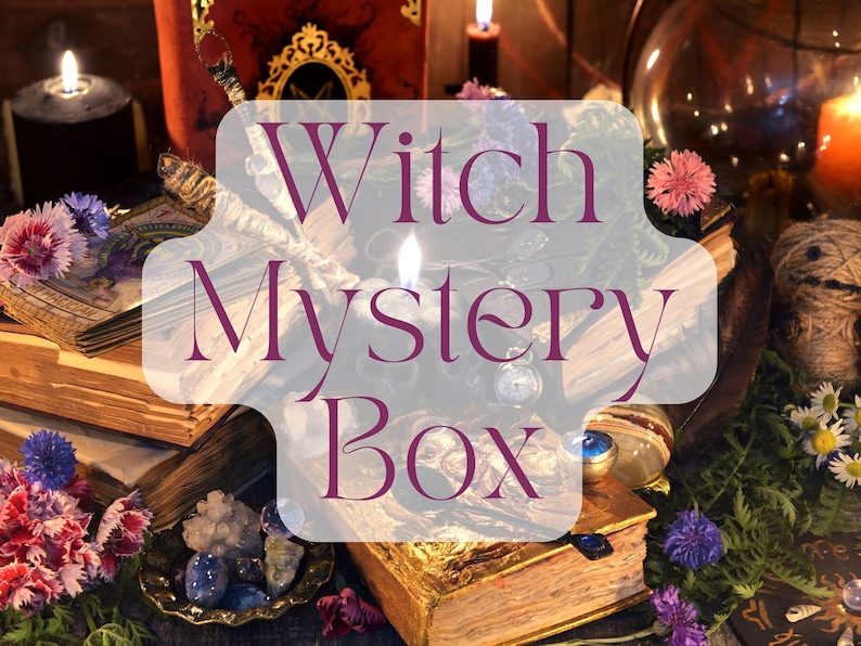 Small Witch Mystery Box Witchcraft Supplies Spiritual Altar Tools Divination Tools Mystery Crystal Box image 10