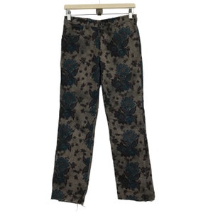 Vintage ISSEY MIYAKE Sunao Kuwahara Wool Pants Floral Design Art