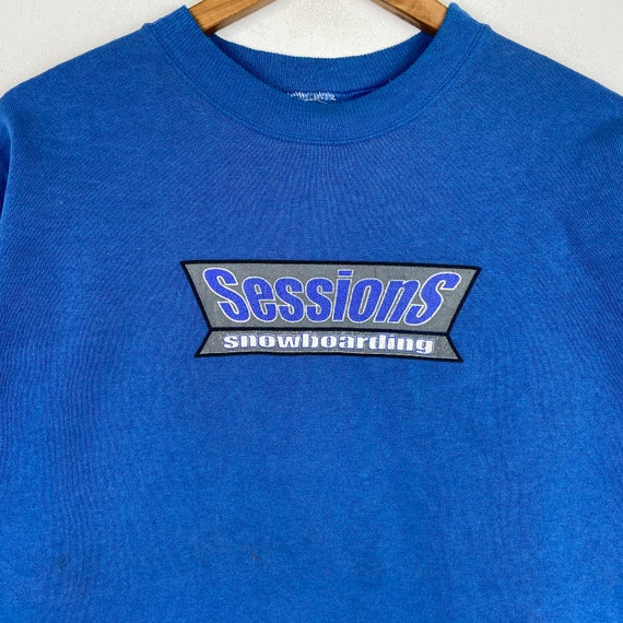Vintage 90s SESSIONS Skateboarding Sweatshirt Big… - image 2