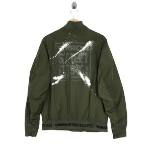 VISION STREETWEAR Bomber Jacket Big Logo Skateboards Skaters Skateboarding Clothing