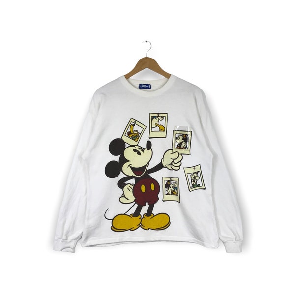 Vintage Mickey Mouse Tokyo Disneyland Sweatshirt Big Logo Disney Cartoon Animation Gift