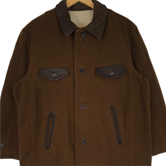 Vintage 45Rpm Studio Jacket Wool Leather Rare Des… - image 2