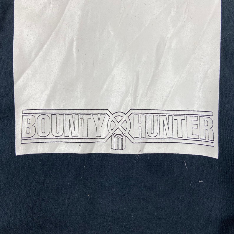 Vintage 90s Bounty Hunter Arrow Sweatshirt XL Made in USA Black Heavyweight Graphic Pullover Harajuku Japanese Streetwear Crewneck Jumper image 3