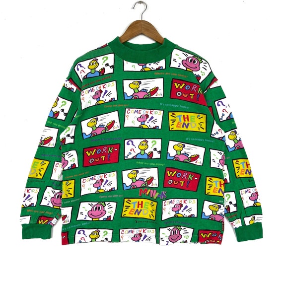 Vintage MINI-K Sweatshirt Fullprint Logo Pullover