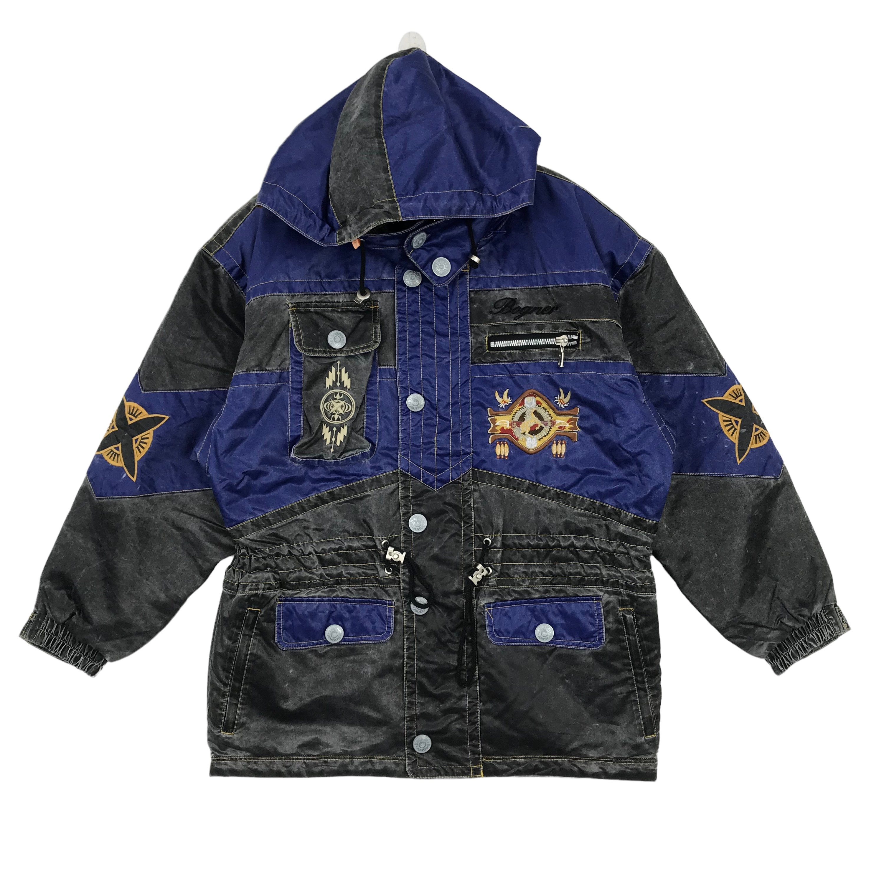 Vintage BOGNER Ski Jacket Snowboarding Big Logo Two Tones Winter