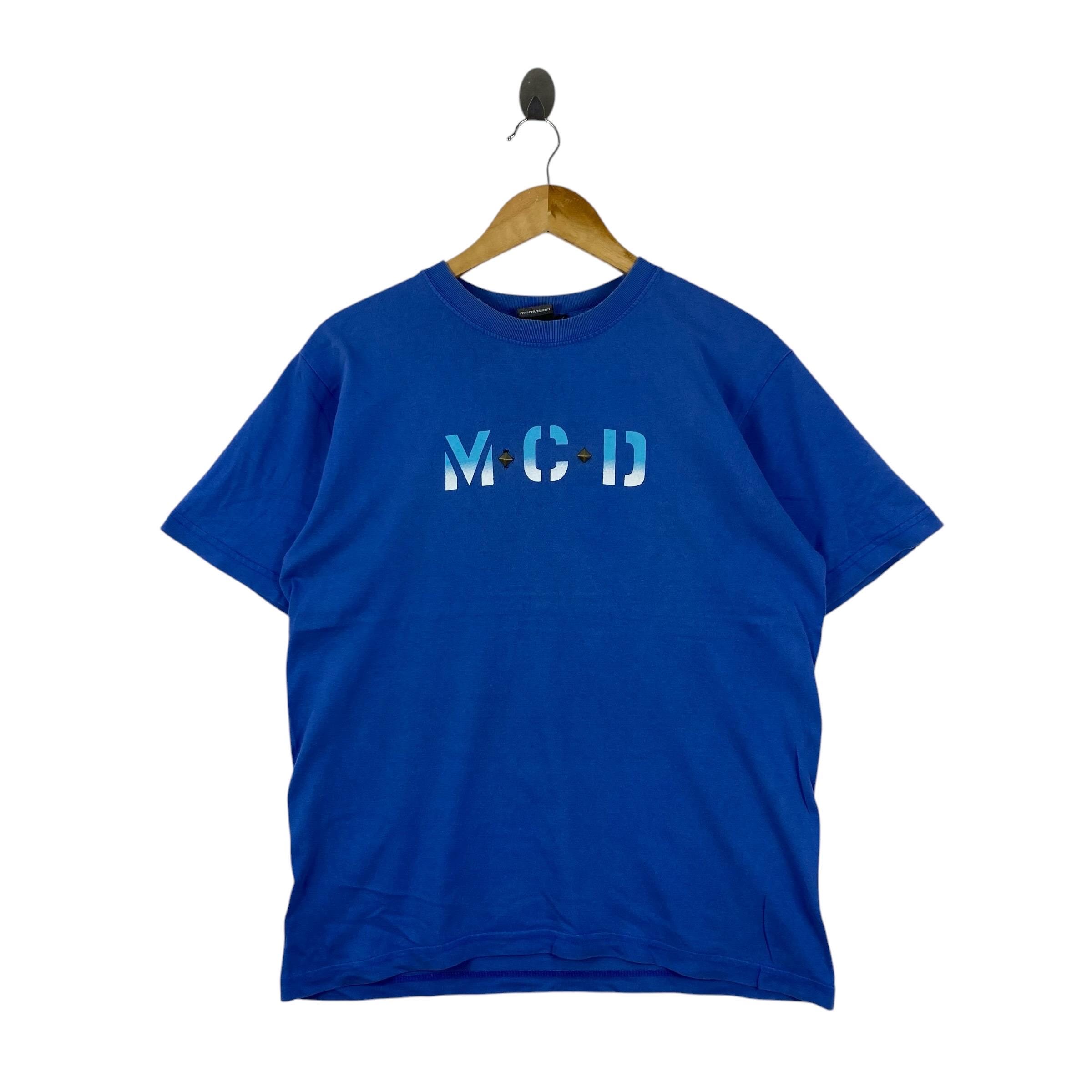 Vintage 90s MCD More Core Division Surf T Shirt Size M Blue Cotton