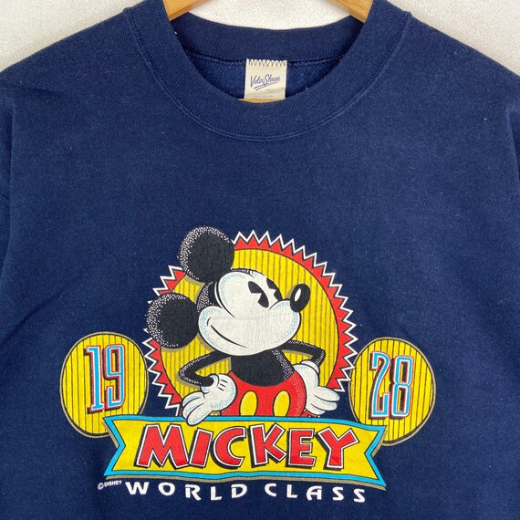 Vintage 90s Mickey Mouse Disney Sweatshirt By Vel… - image 2