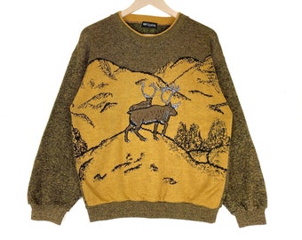 Vintage Zealzip Animal Habitat Sweatshirt: All Over Print Pullover