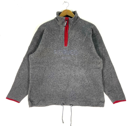 Vintage Embroidered Sherpa Pullover Vintage FIORUCCI SPORTS Fleece