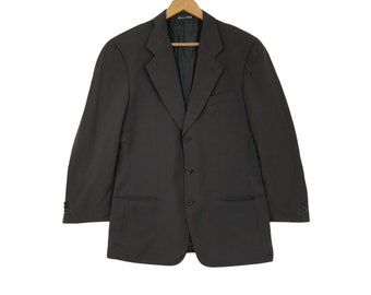 Vintage Armani Collezioni Mandarin Collar Snap Button Blazer Size