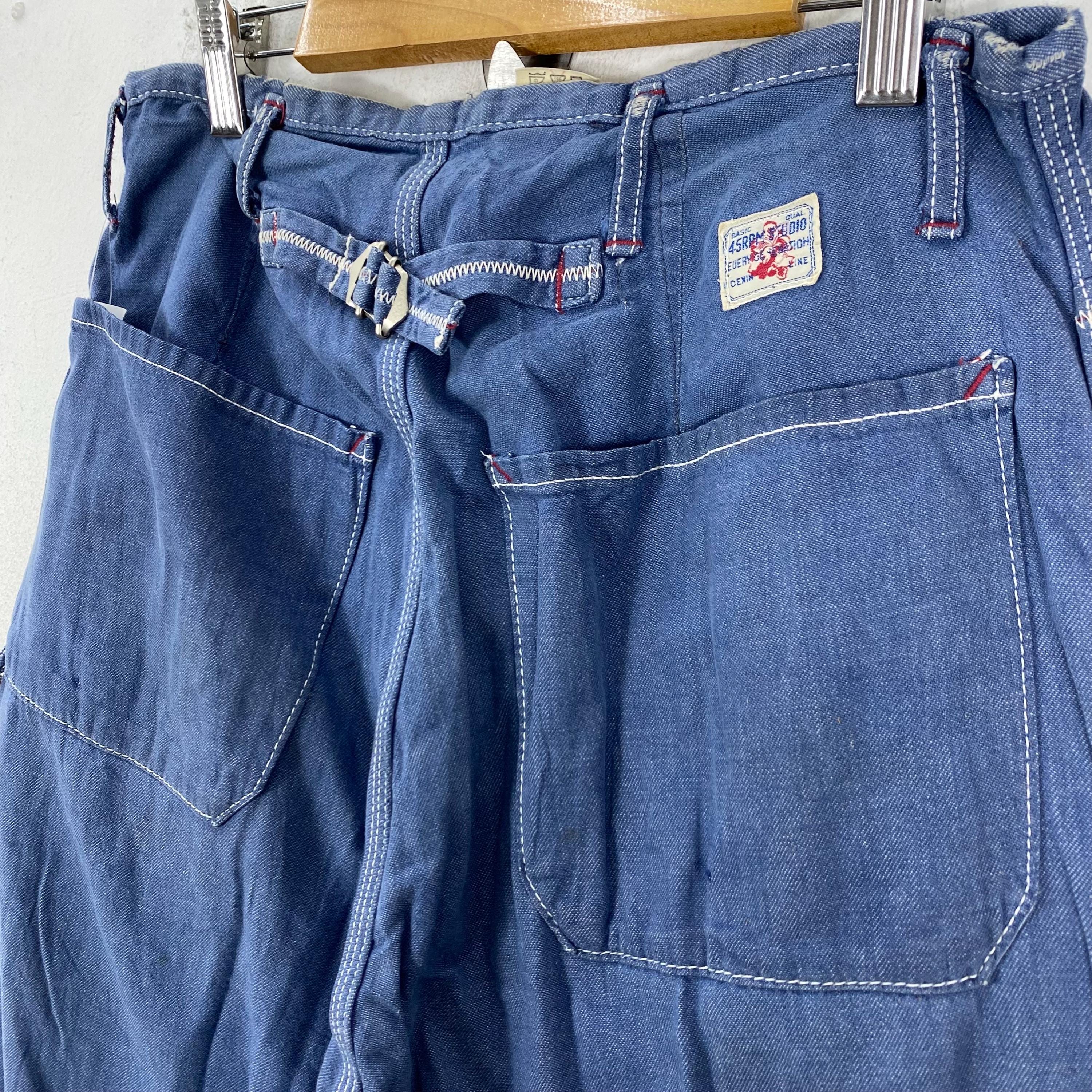 Vintage 45RPM Studio Denim Line Pants Cinch Back Made in Japan