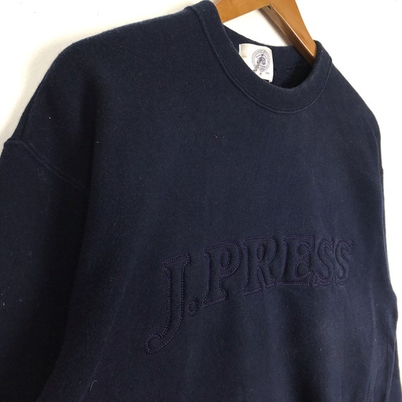 J.Press Big Logo Sweater Spellout Embroidery Pullover Jumper Sweatshirt