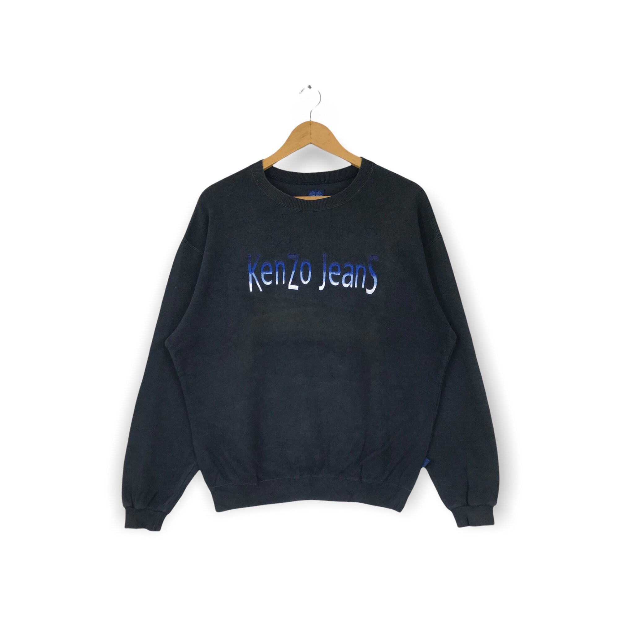 VINTAGE 90s KENZO JEANS BIG LOGO SPELL OUT RAINBOW MEN T