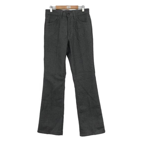 Vtg USA Levi's Action Slacks Sta Prest Polyester Flat Front Pants Measure  37x32