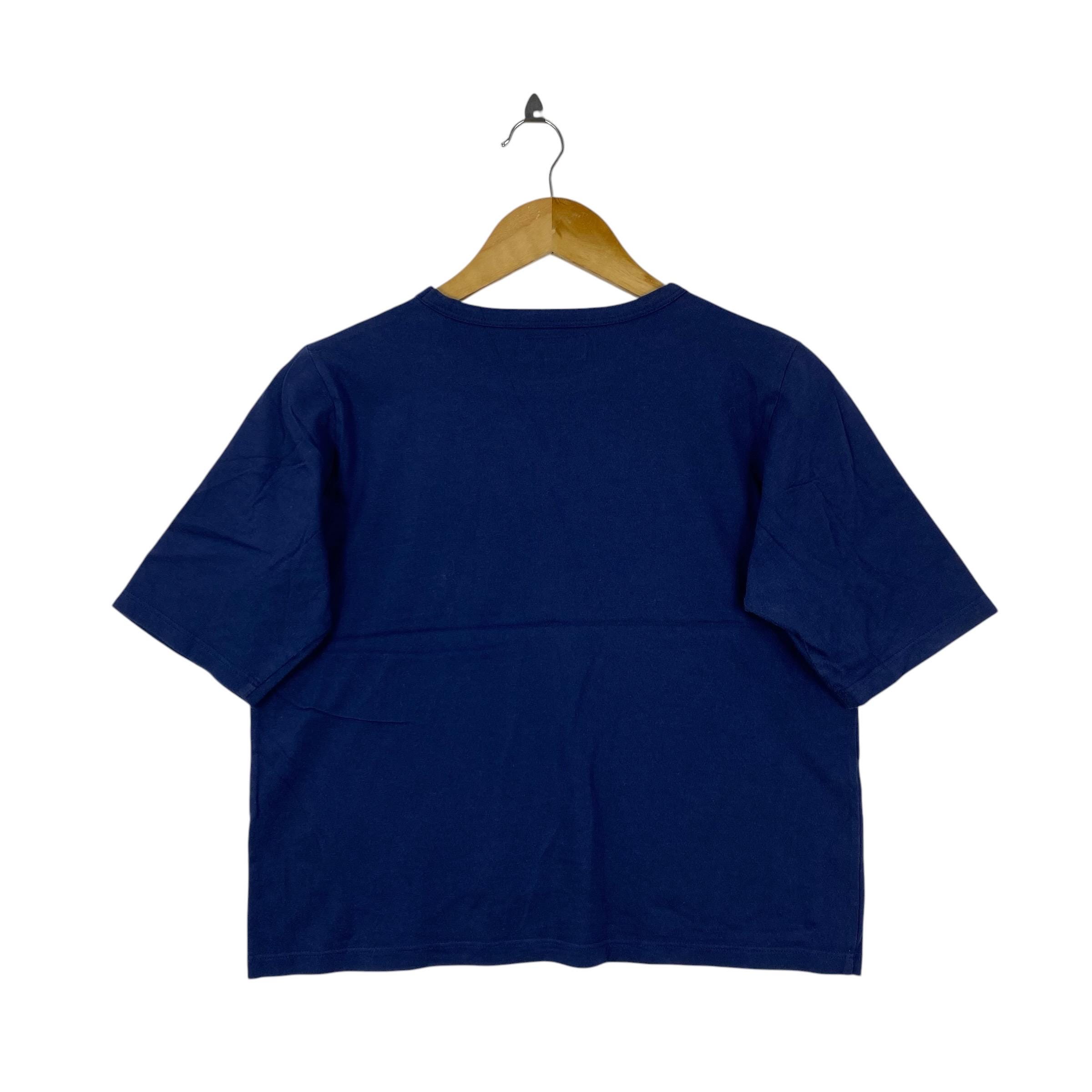 Vintage Agnes B Paris Navy Blue Cotton Crewneck Tee Shirt