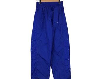 Vintage NIKE Trainingshose Blau Kleine Swoosh Logo Hiphop Swag Streetwear