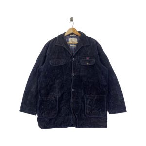 ✅90s vintage papas china corduroy jacket Vintage 90s Cableas Womens Large Corduroy Chino Button Front