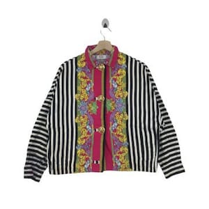 Vintage 1980's “versace” Label Checkerboard Jacket, Gianni Vintage 1980's “versace” Label Checkerboard Jacket, Gianni
