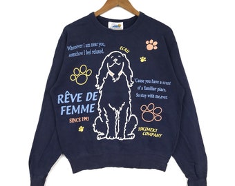 Vintage Reve De Femme Tokimeki Company Sweatshirt All Over Print Pullover Jumper Japanese Brand Gift