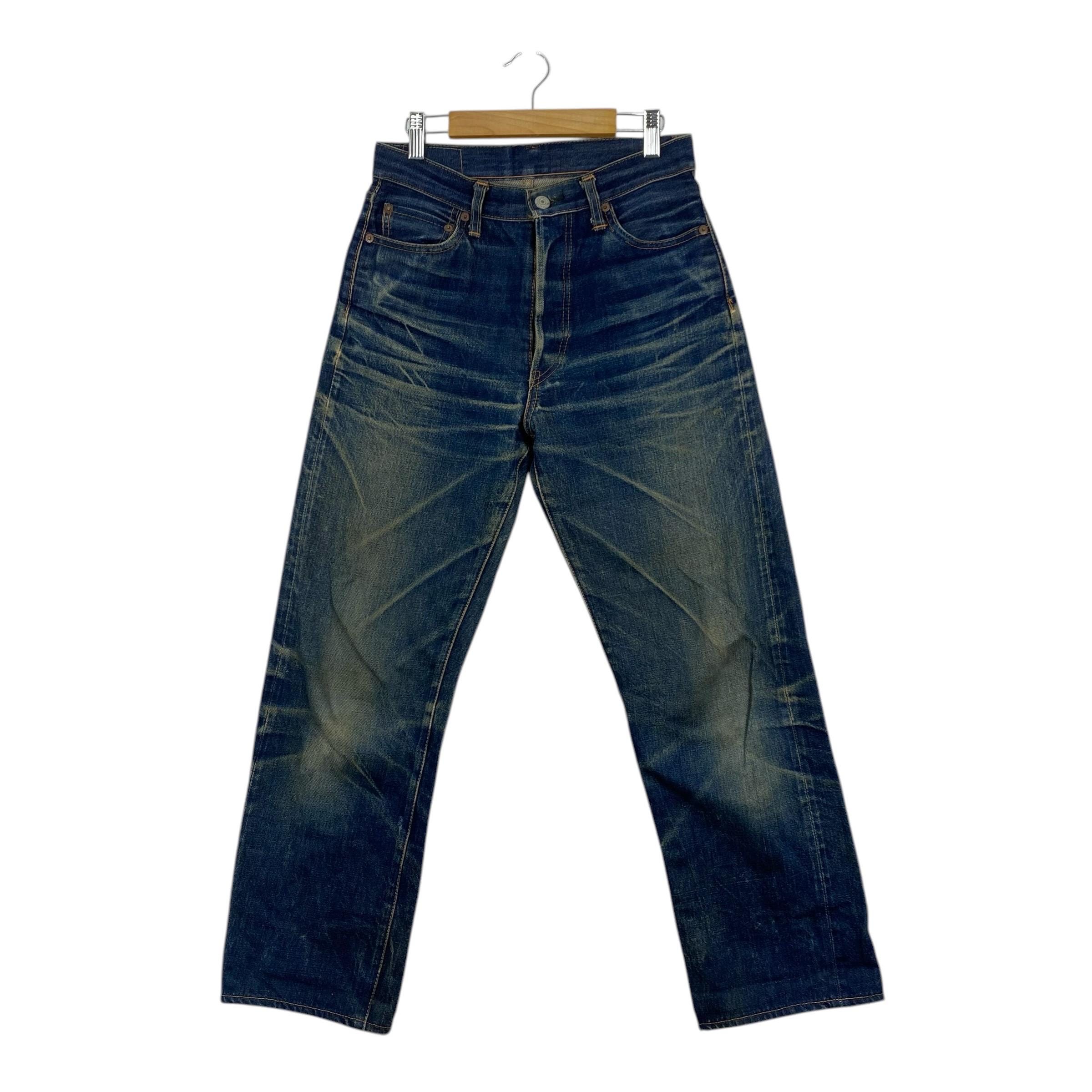 Fadepants western blue denim S Faded Raw Denim - Etsy
