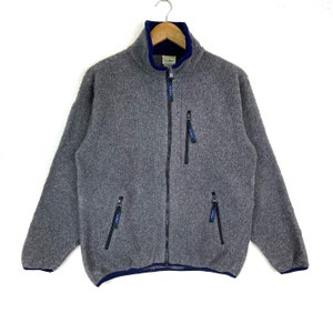 Vintage L.L. BEAN Fleece Zipper Ups Casual Style Vintage Clothing Made In USA Outdoor Style