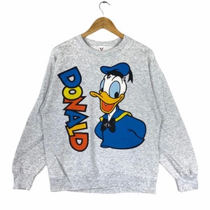 Vintage 90er Jahre Donald Duck Disney Sweatshirt Von Disney Wear Tag Big Logo Pullover Pullover Cartoon Animation Charecter Vintage Kleidung Geschenk