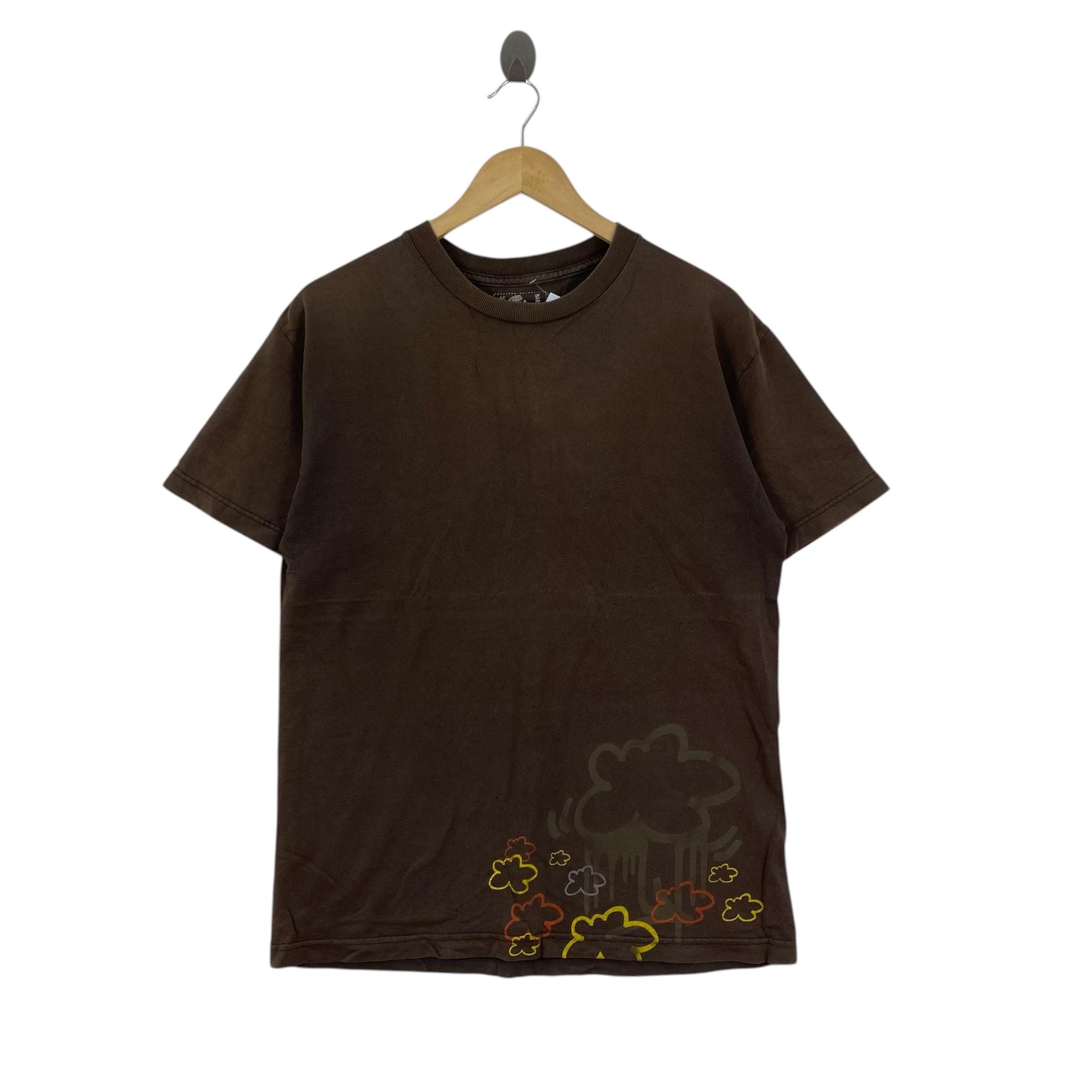 Vintage 2000s Gravis Brown Graphic T-shirt Size Medium Y2K