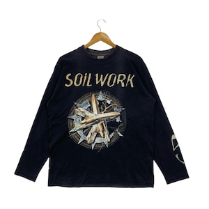 Vintage 2003 Soilwork Figure Number Five Långärmad T-shirt L, Sonar Goofy Tag, Swedish Melodic Death Metal Band T-shirt, Y2K Grunge Goth Estetik