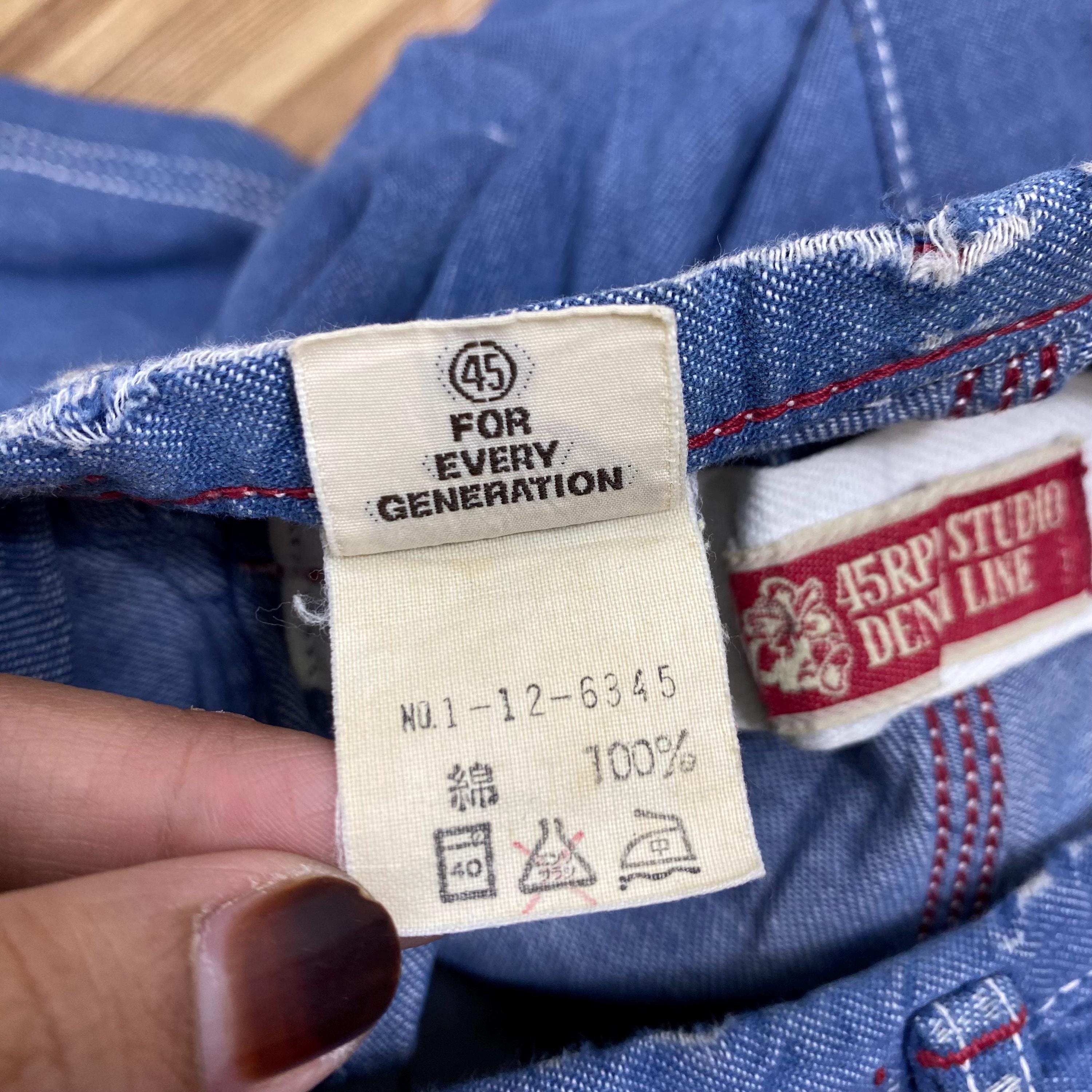 Vintage 45RPM Studio Denim Line Pants Cinch Back Made in Japan