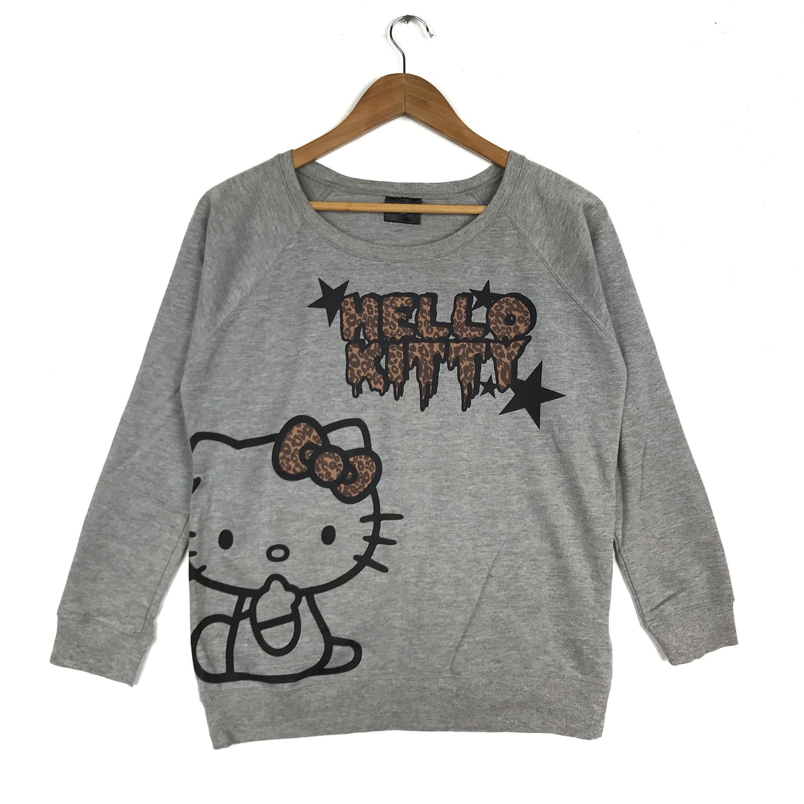 Hello Kitty Sweatshirt Big Logo Pullover Jumper Japanese | Etsy