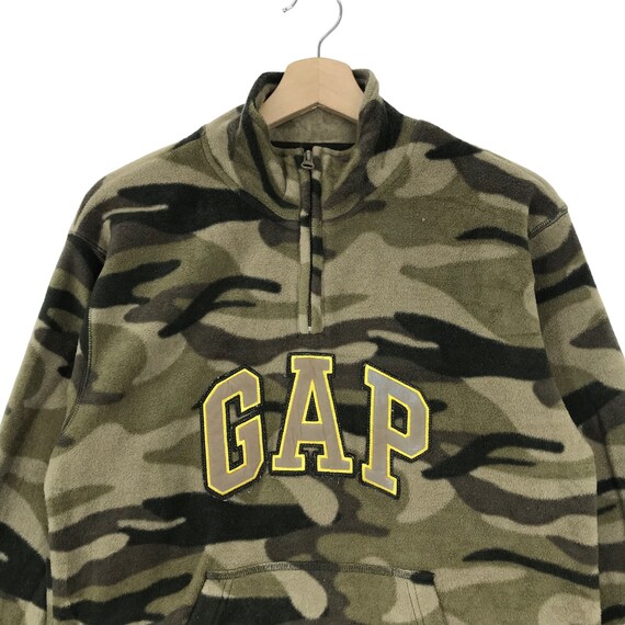 Vintage GAP Fleece Sweatshirt Sherpa Camouflage Big Logo Embroidered Pullover Streetwear Etsy Australia
