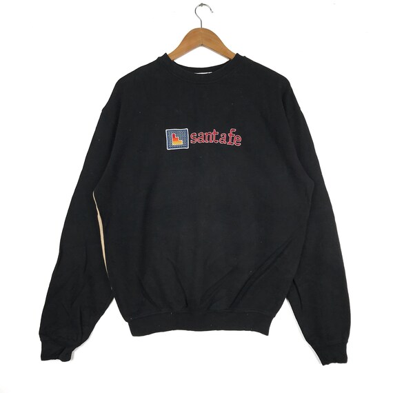 Vintage Santa Fe Sweatshirt Big Logo Embroidery Color Block