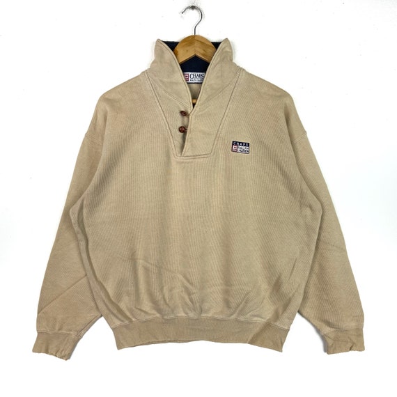 Vintage CHAPS Ralph Lauren Sweatshirt Small Logo Embroidery Pullover Half Botton Hiphop Swag Streetwear Vintage Clothing Etsy