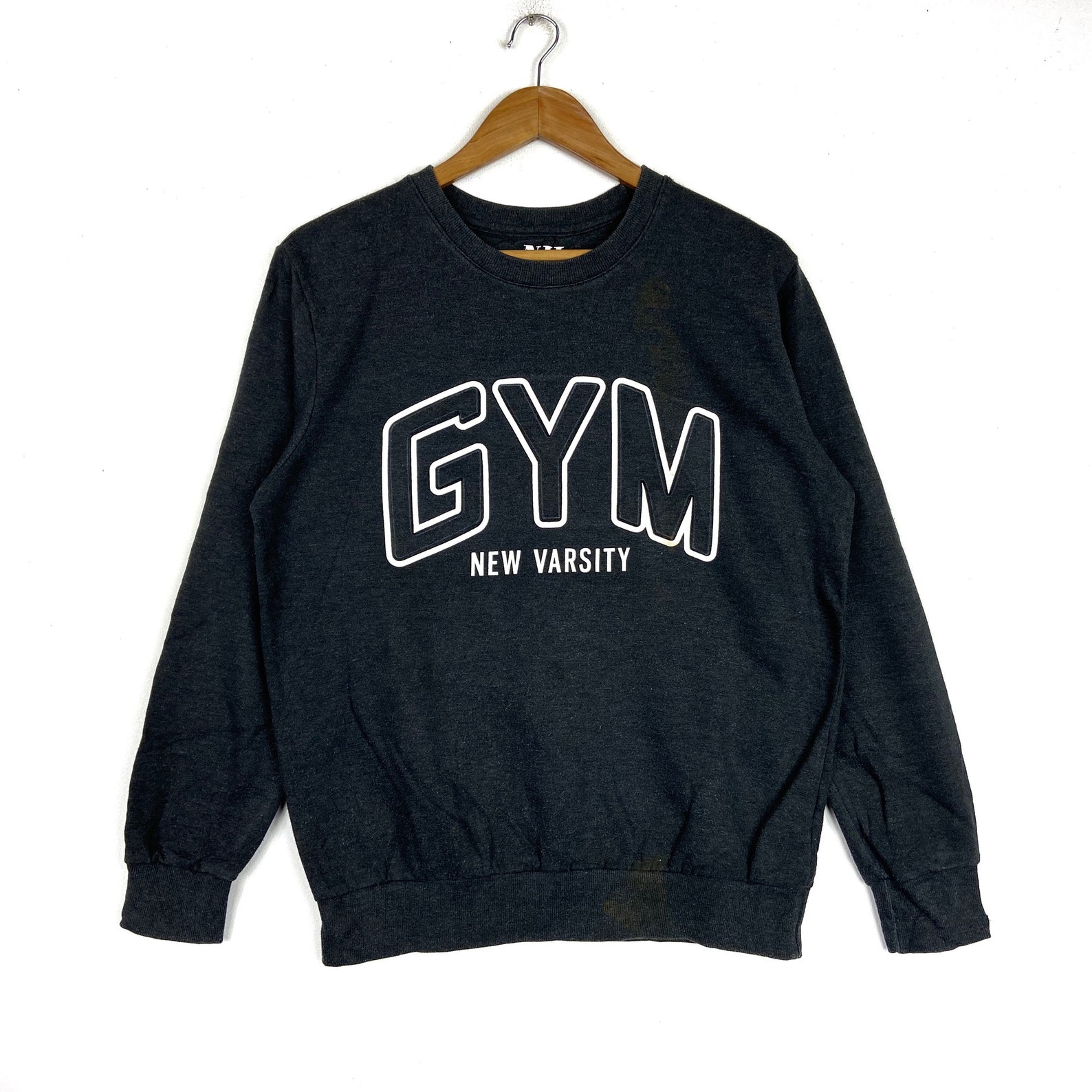 GYM New Varsity Sweatshirt Big Logo Pullover Jumper Sportswear Etsy