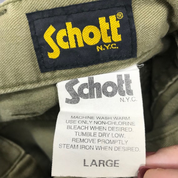 Vintage SCHOTT NYC Bush Cargo Pants Khaki Color - image 5