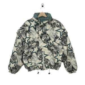 Vintage 90s YAMAHA Ski Jacket Fullprint Logo Japanese Brand Vintage Winter Jacket