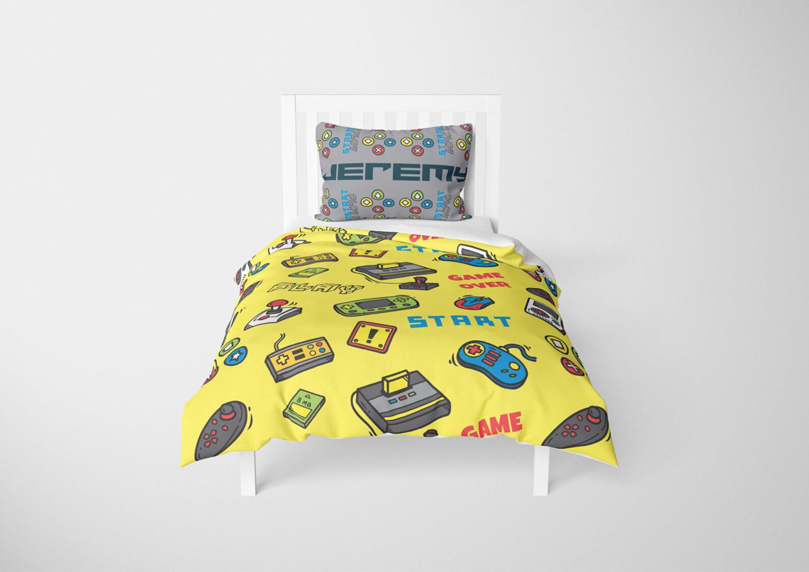 Video Game Boys Bedding Set 1 Comforter & Duvet Covers Etsy